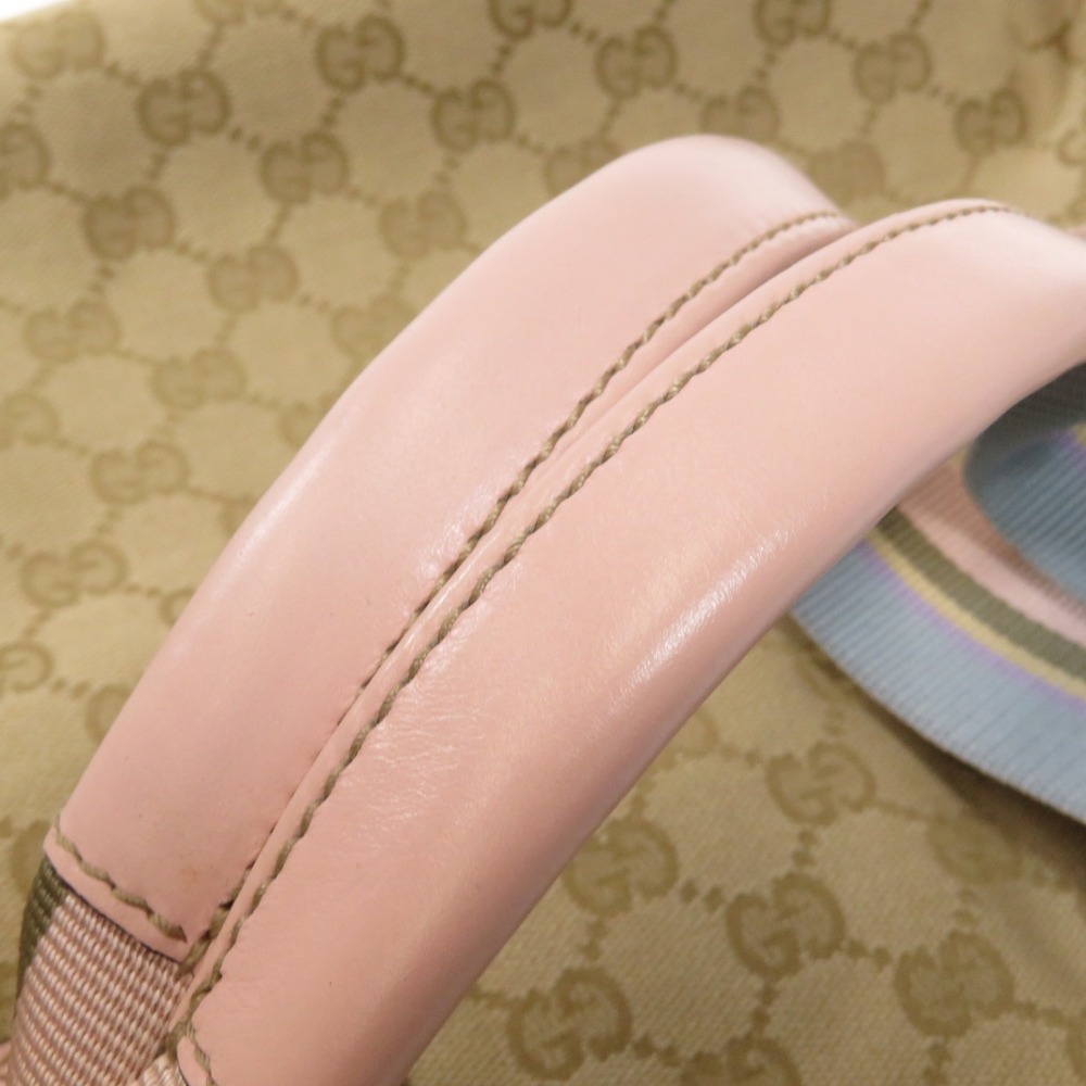 Gucci GG Canvas Sherry Line Tote Bag beige pink - Picture 8 of 11